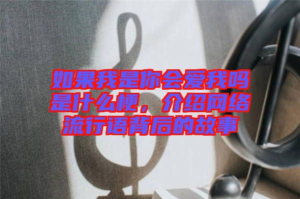 如果我是你會愛我嗎是什么梗，介紹網(wǎng)絡流行語背后的故事