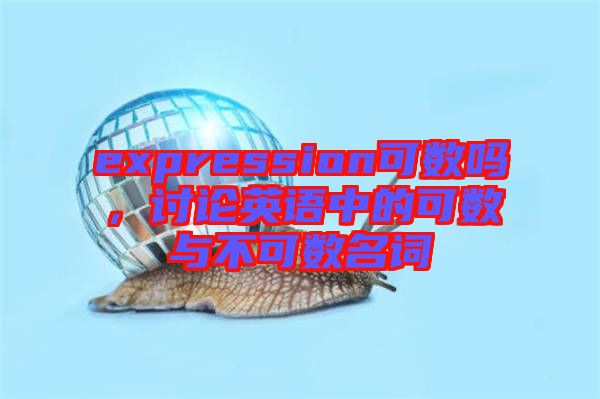 expression可數(shù)嗎，討論英語中的可數(shù)與不可數(shù)名詞