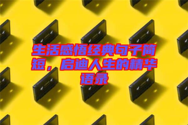 生活感悟經(jīng)典句子簡短，啟迪人生的精華語錄