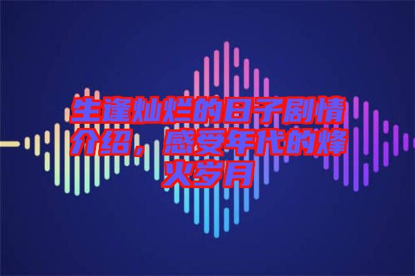生逢燦爛的日子劇情介紹，感受年代的烽火歲月