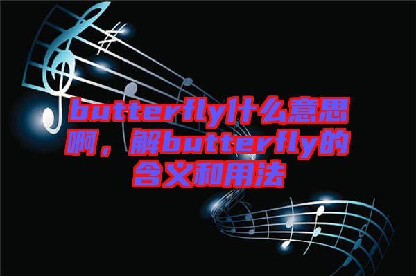 butterfly什么意思啊，解butterfly的含義和用法