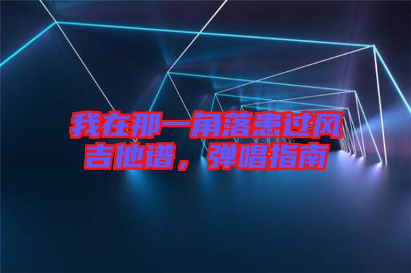 我在那一角落患過風(fēng)吉他譜，彈唱指南