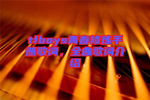 tfboys青春修煉手冊歌詞，全曲歌詞介紹