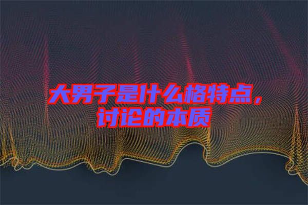 大男子是什么格特點(diǎn)，討論的本質(zhì)