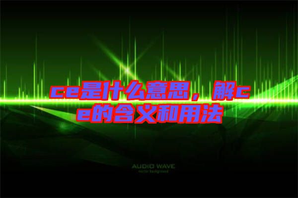ce是什么意思，解ce的含義和用法