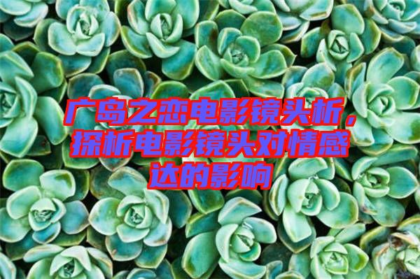 廣島之戀電影鏡頭析，探析電影鏡頭對(duì)情感達(dá)的影響