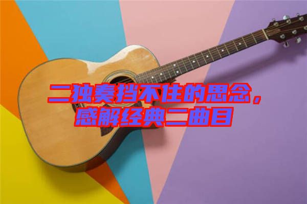 二獨奏擋不住的思念，感解經(jīng)典二曲目