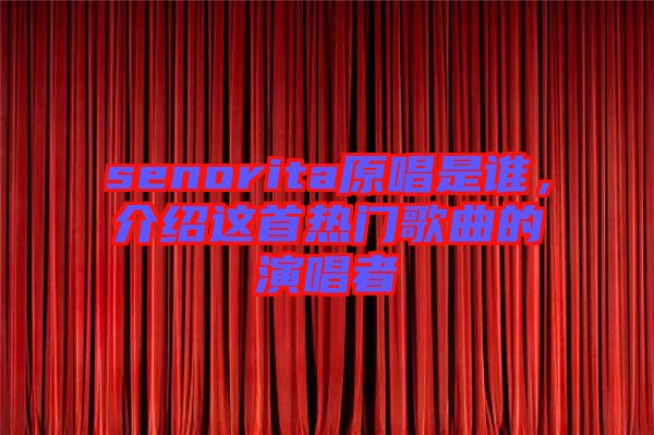senorita原唱是誰，介紹這首熱門歌曲的演唱者