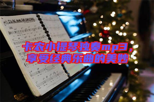 卡農(nóng)小提琴獨(dú)奏mp3，享受經(jīng)典樂曲的美妙