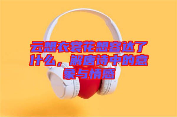 云想衣裳花想容達(dá)了什么，解唐詩中的意象與情感