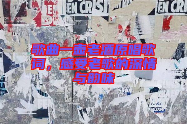 歌曲一壺老酒原唱歌詞，感受老歌的深情與韻味