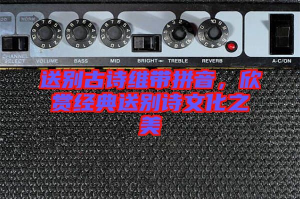 送別古詩維帶拼音，欣賞經(jīng)典送別詩文化之美
