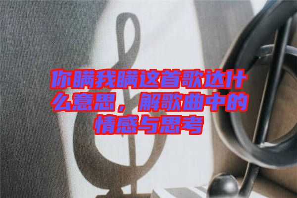 你瞞我瞞這首歌達(dá)什么意思，解歌曲中的情感與思考