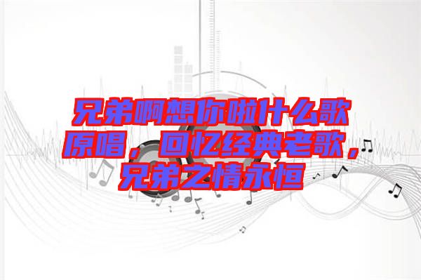 兄弟啊想你啦什么歌原唱，回憶經(jīng)典老歌，兄弟之情永恒
