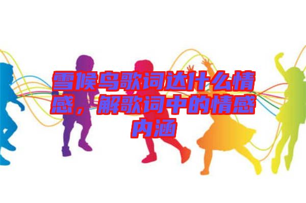雪候鳥歌詞達(dá)什么情感，解歌詞中的情感內(nèi)涵