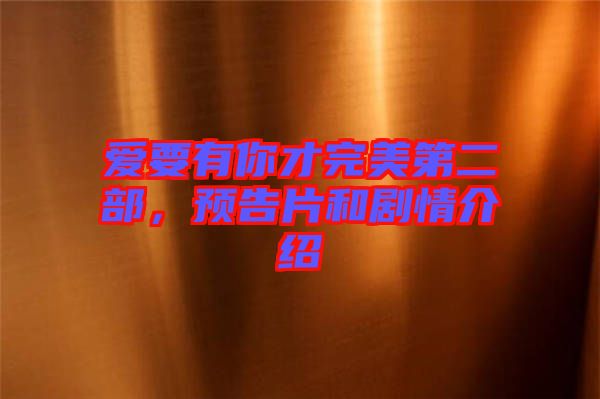 愛要有你才完美第二部，預告片和劇情介紹