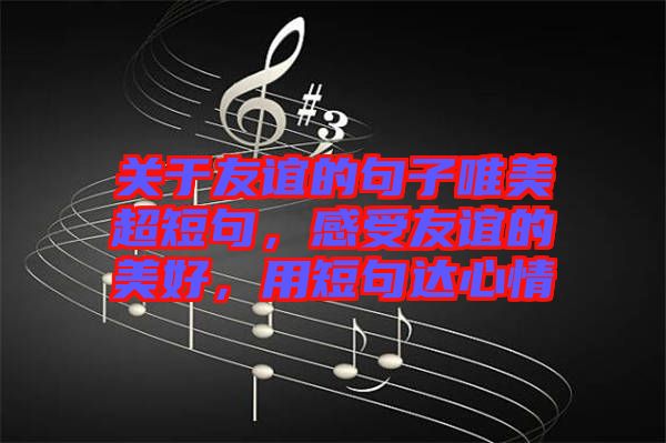 關(guān)于友誼的句子唯美超短句，感受友誼的美好，用短句達(dá)心情