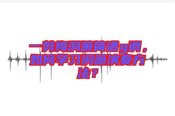 一剪梅洞簫簡譜g調(diào)，如何學(xué)習(xí)洞簫演奏方法？