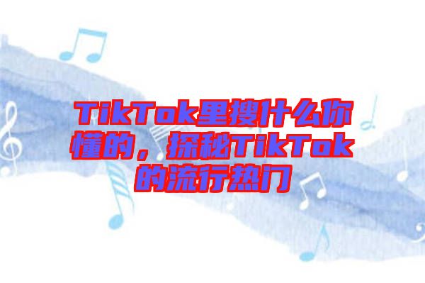 TikTok里搜什么你懂的，探秘TikTok的流行熱門