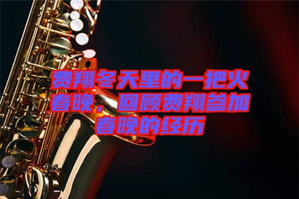 費(fèi)翔冬天里的一把火春晚，回顧費(fèi)翔參加春晚的經(jīng)歷