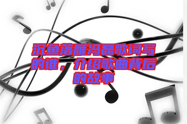 沉魚落雁馮磊歌詞寫的誰，介紹歌曲背后的故事