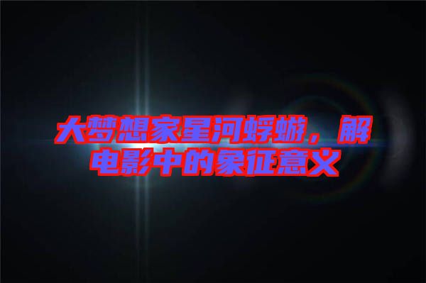 大夢想家星河蜉蝣，解電影中的象征意義