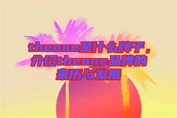 theone是什么牌子，介紹theone品牌的來(lái)歷與發(fā)展