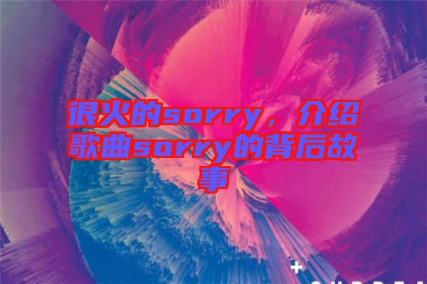 很火的sorry，介紹歌曲sorry的背后故事