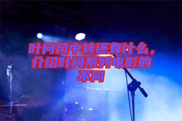 葉問風中轉還有什么，介紹葉問系列電影的不同