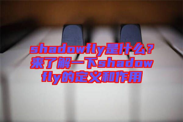 shadowfly是什么？來了解一下shadowfly的定義和作用