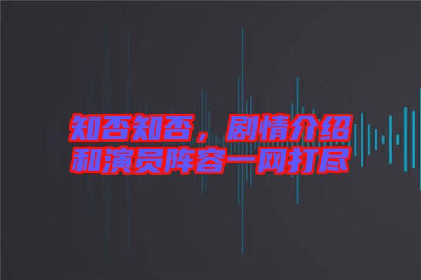 知否知否，劇情介紹和演員陣容一網(wǎng)打盡