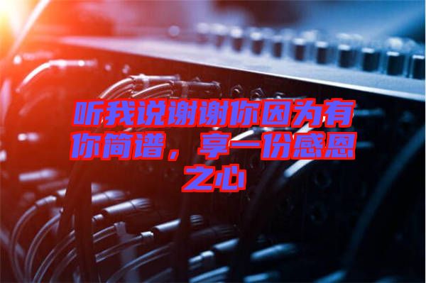 聽我說謝謝你因為有你簡譜，享一份感恩之心