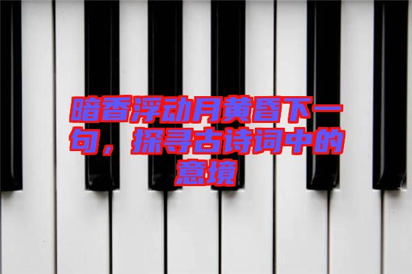暗香浮動(dòng)月黃昏下一句，探尋古詩(shī)詞中的意境