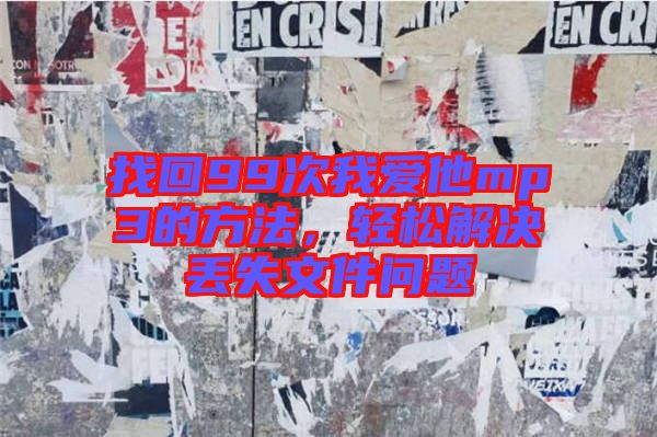 找回99次我愛他mp3的方法，輕松解決丟失文件問題