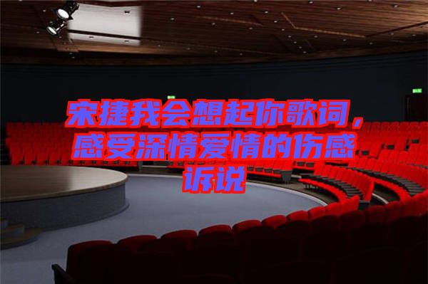 宋捷我會想起你歌詞，感受深情愛情的傷感訴說