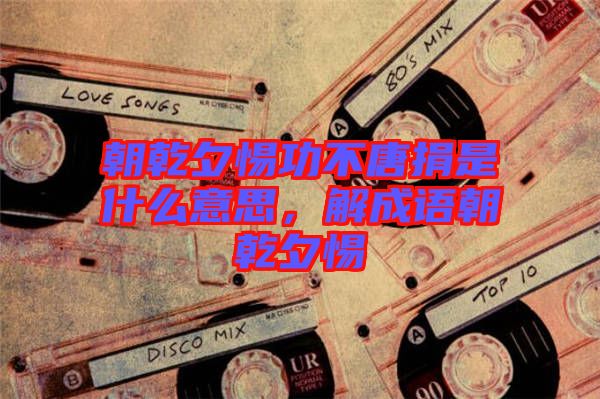朝乾夕惕功不唐捐是什么意思，解成語朝乾夕惕