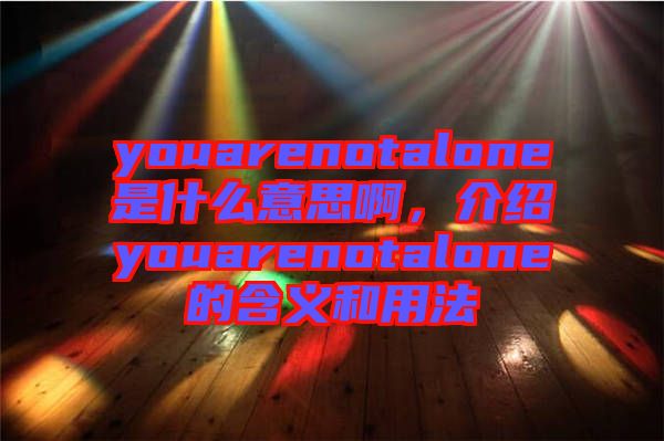 youarenotalone是什么意思啊，介紹youarenotalone的含義和用法