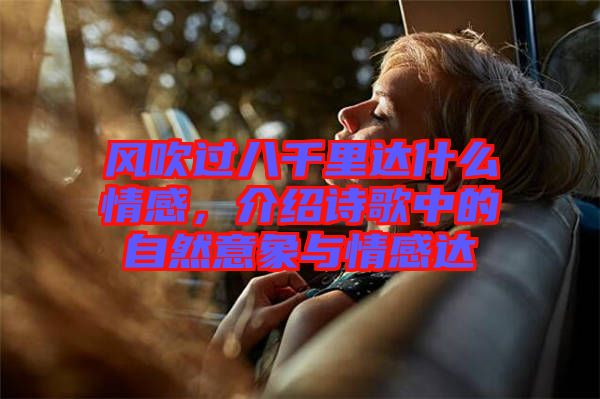 風(fēng)吹過(guò)八千里達(dá)什么情感，介紹詩(shī)歌中的自然意象與情感達(dá)