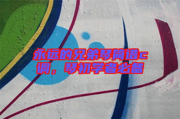 永遠的兄弟琴簡譜c調，琴初學者必備