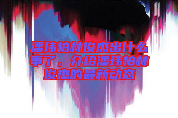 潘瑋柏林俊杰出什么事了，介紹潘瑋柏林俊杰的最新動(dòng)態(tài)