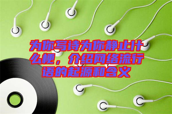 為你寫詩(shī)為你靜止什么梗，介紹網(wǎng)絡(luò)流行語的起源和含義