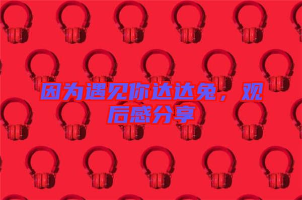 因為遇見你達達兔，觀后感分享