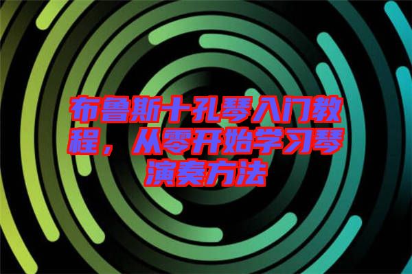 布魯斯十孔琴入門教程，從零開始學習琴演奏方法