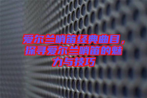 愛爾蘭哨笛經(jīng)典曲目，探尋愛爾蘭哨笛的魅力與技巧