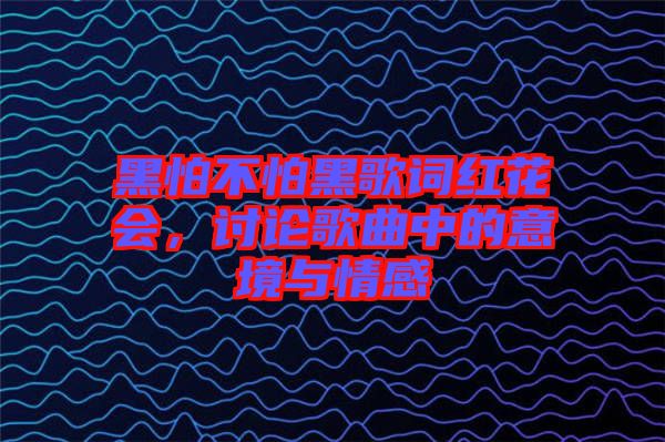 黑怕不怕黑歌詞紅花會，討論歌曲中的意境與情感