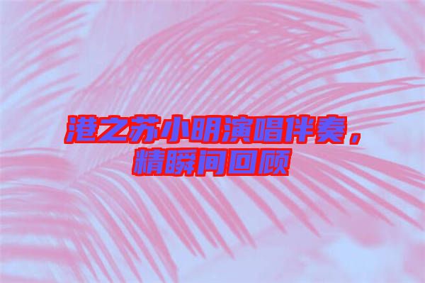 港之蘇小明演唱伴奏，精瞬間回顧