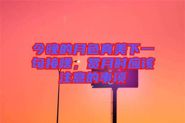今晚的月色真美下一句接啥，賞月時(shí)應(yīng)該注意的事項(xiàng)