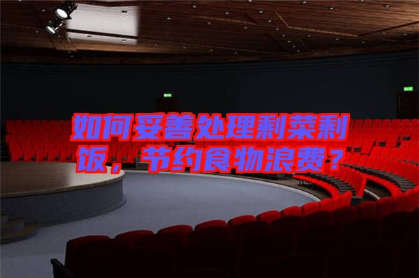 如何妥善處理剩菜剩飯，節(jié)約食物浪費(fèi)？