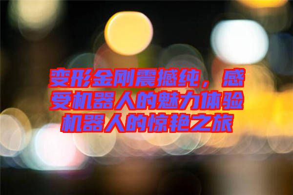 變形金剛震撼純，感受機(jī)器人的魅力體驗機(jī)器人的驚艷之旅