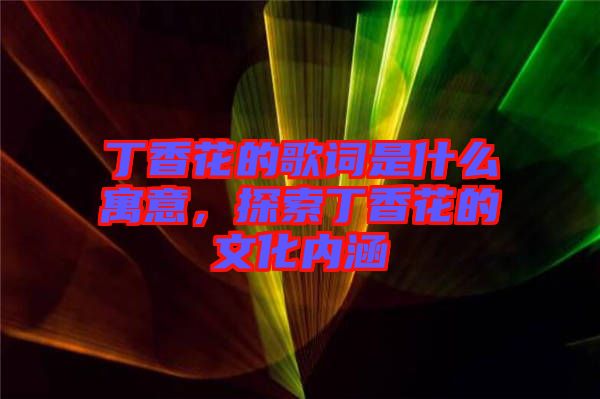 丁香花的歌詞是什么寓意，探索丁香花的文化內(nèi)涵